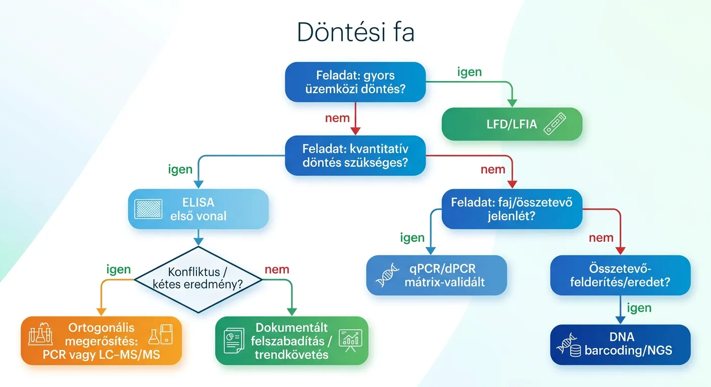 PCR tesztek döntési fa